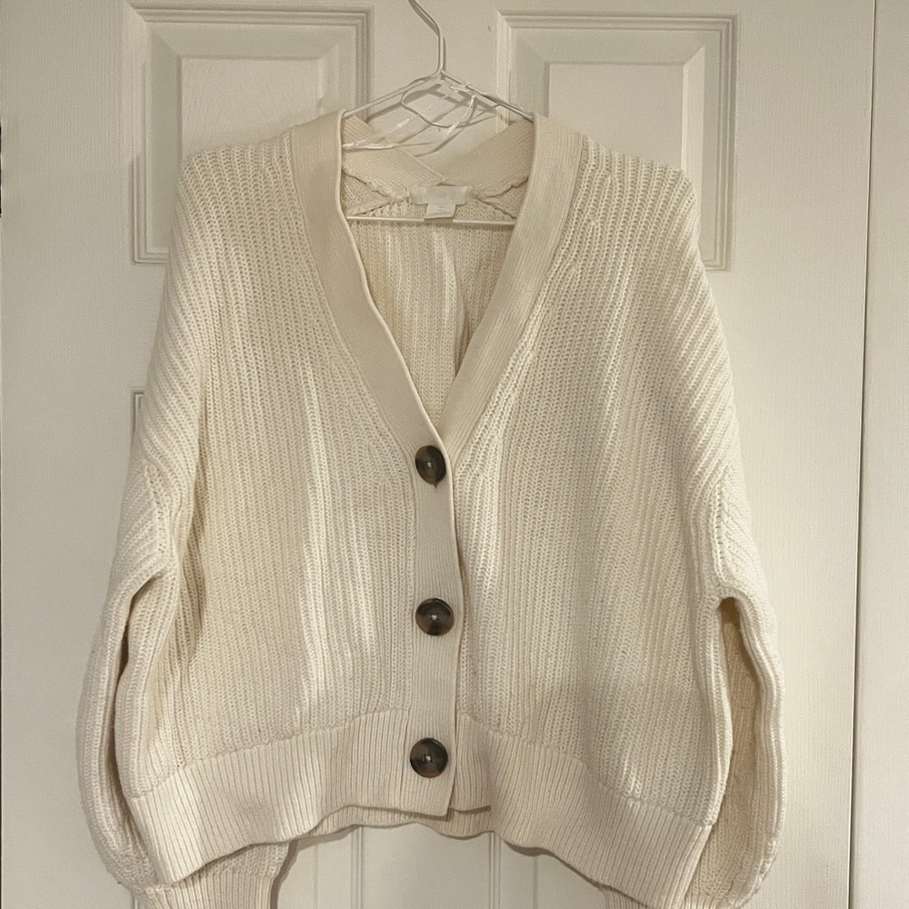 H&M Cream Knit Cardigan